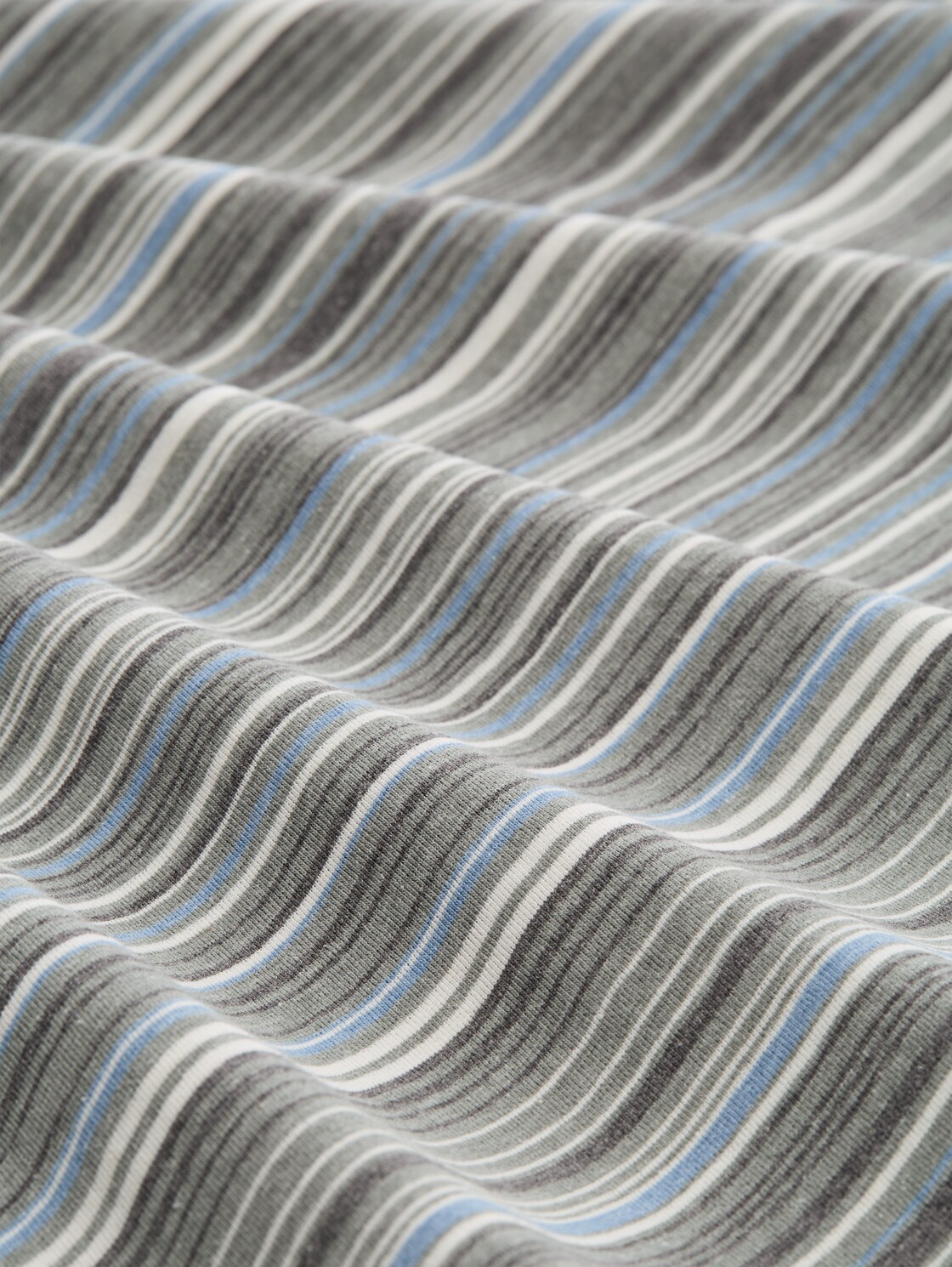 T-Shirt mit Streifenmuster - olive orange multicolor stripe - Material-Ansicht