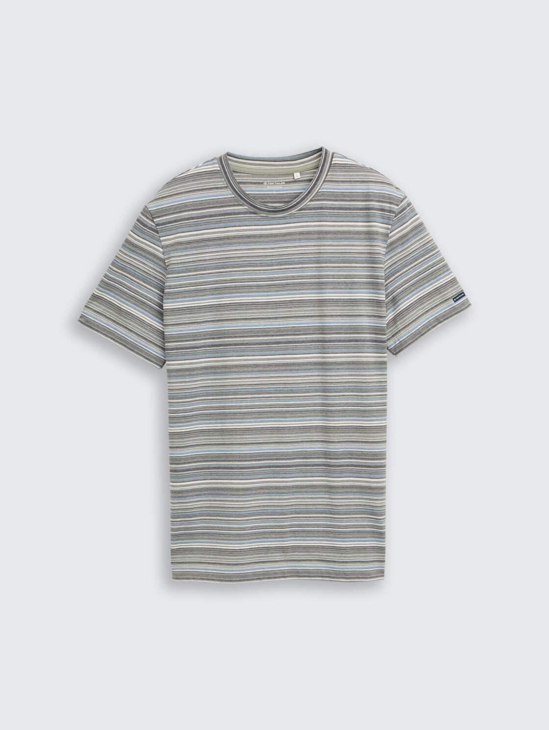 T-Shirt mit Streifenmuster - olive orange multicolor stripe - Vorder-Produkt-Ansicht