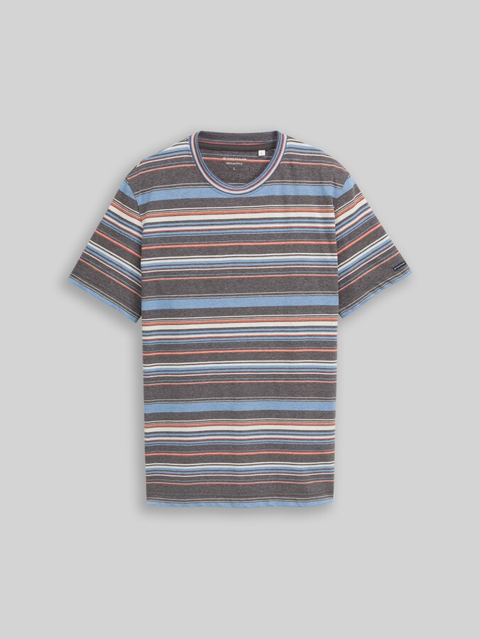 T-shirt à rayures par Men, grey blue multicolor stripe