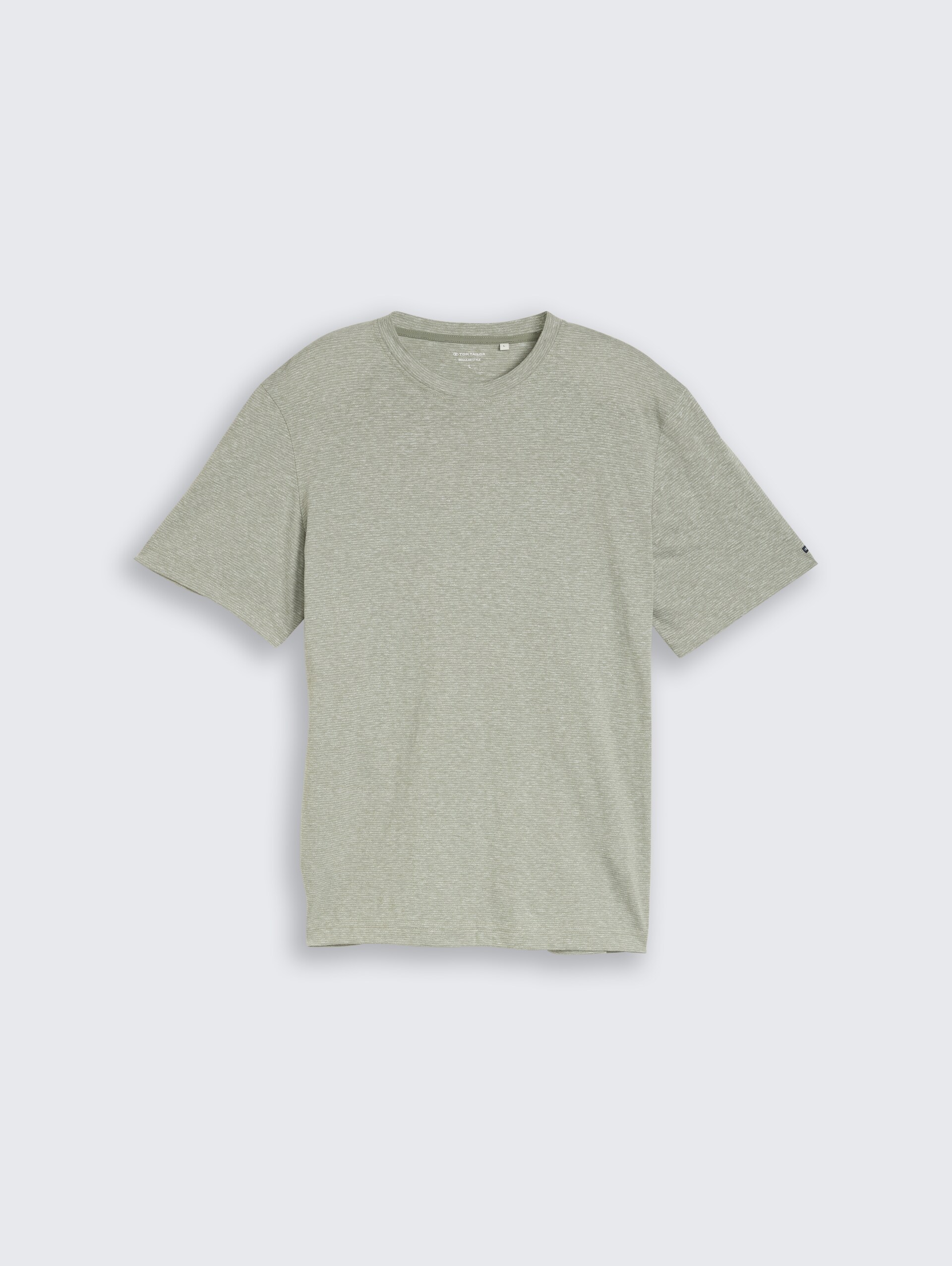 T-Shirt mit feinem Streifenmuster - shadow olive fine stripe - Vorder-Produkt-Ansicht