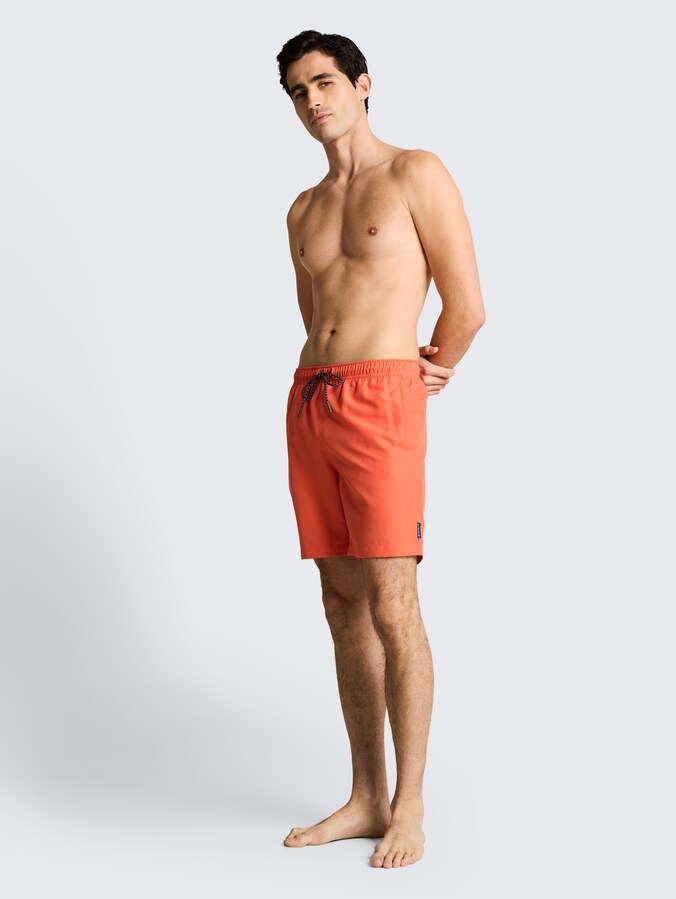 Badeshorts mit Kordelzug von Men, Chili Orange