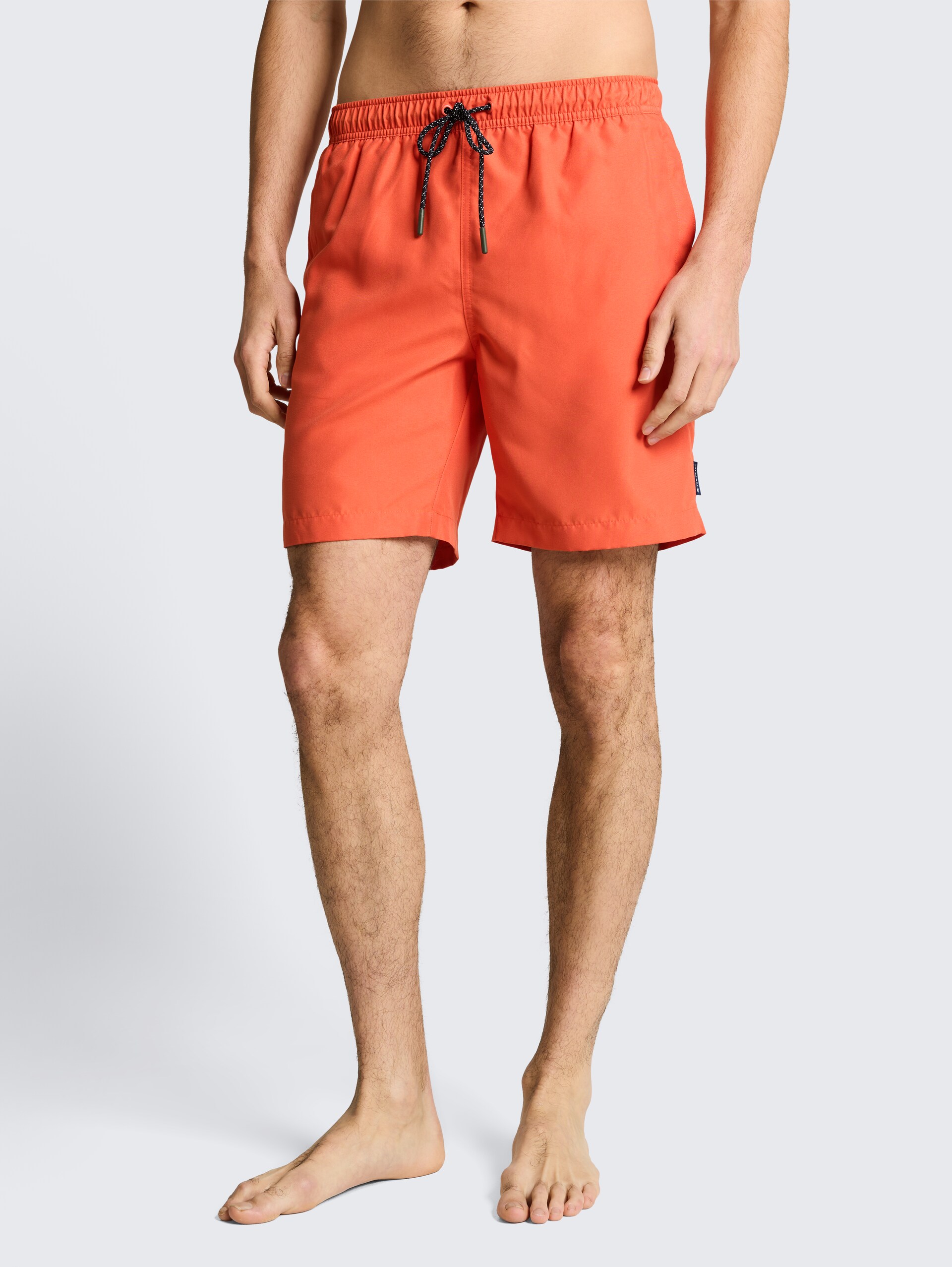 Badeshorts mit Kordelzug - Chili Orange - Ausschnitt Model-Vorderansicht