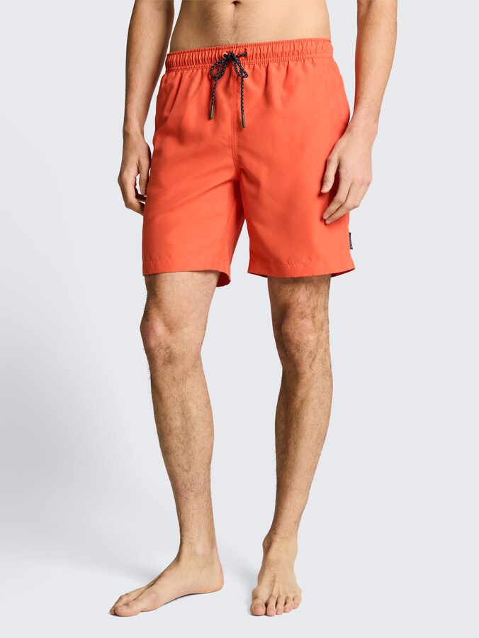 Badeshorts mit Kordelzug von Men, Chili Orange