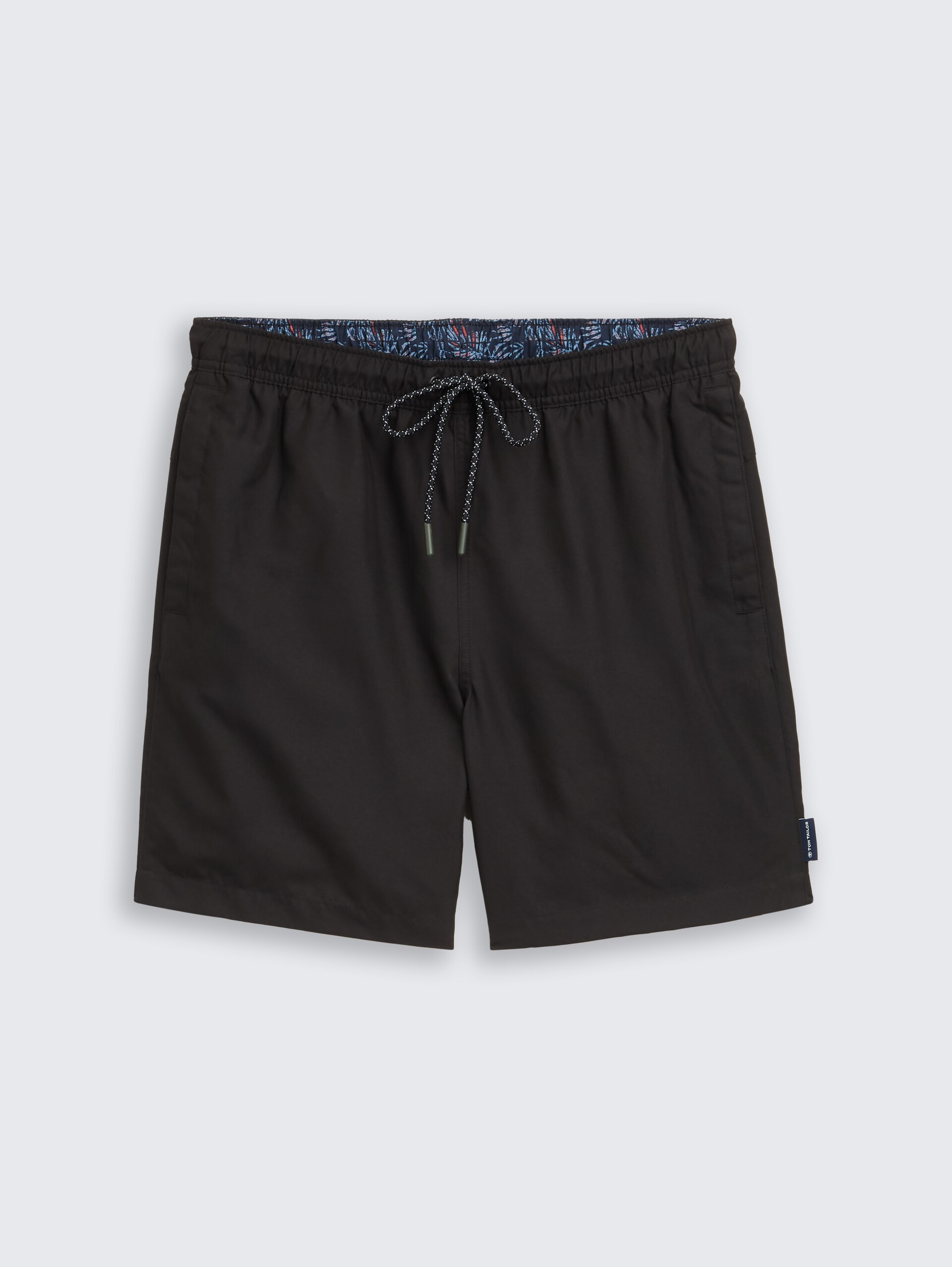 Badeshorts mit Kordelzug - Black - Vorder-Produkt-Ansicht