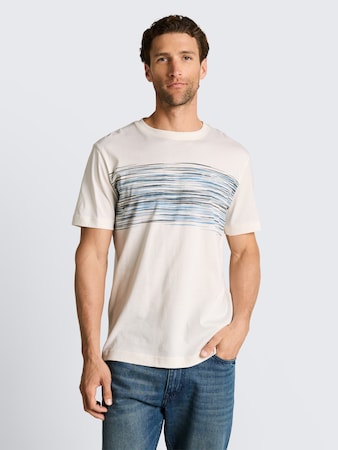 T-Shirt mit Print von Men, Gardenia White