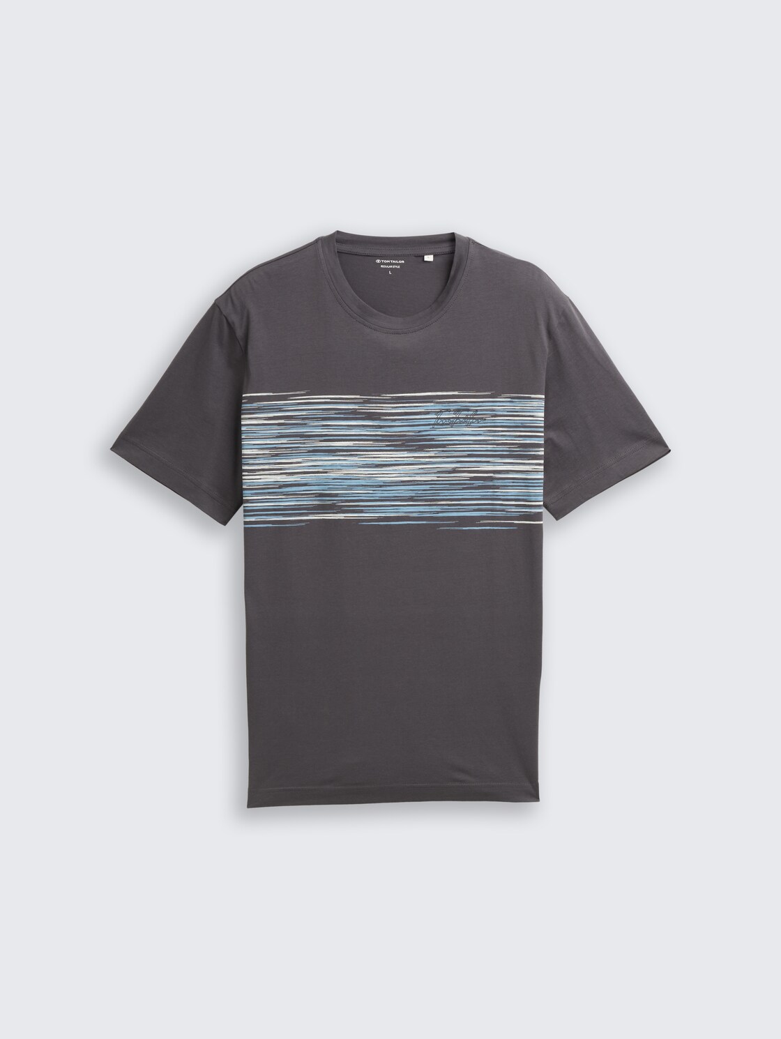 T-Shirt mit Print - Tarmac Grey - Vorder-Produkt-Ansicht