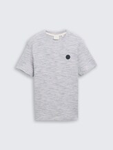 T-shirt à texture gaufrée - white grey waffle inject - Vue de face du produit