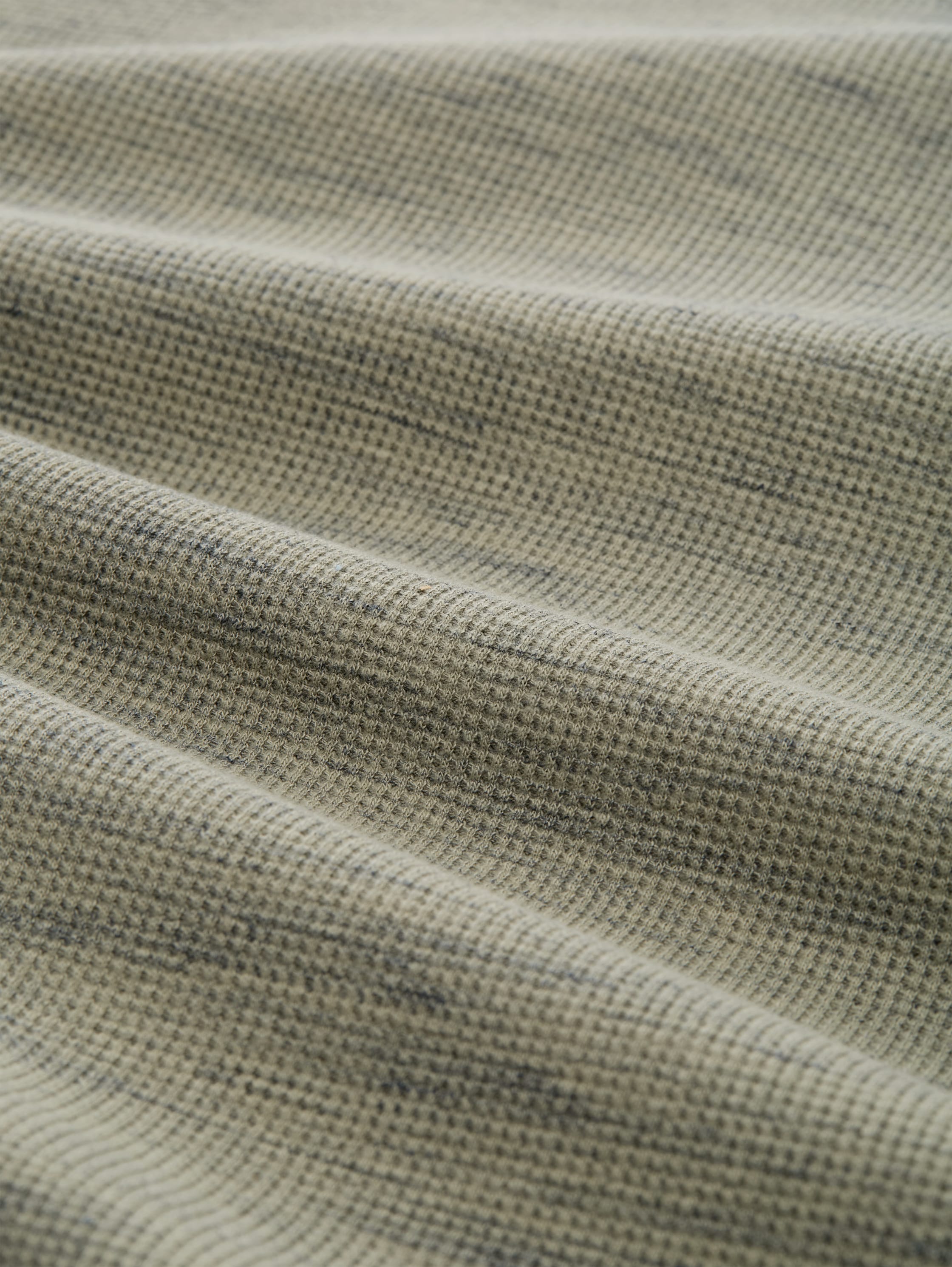 T-Shirt mit Waffelstruktur - olive_grey_waffle_inject - 