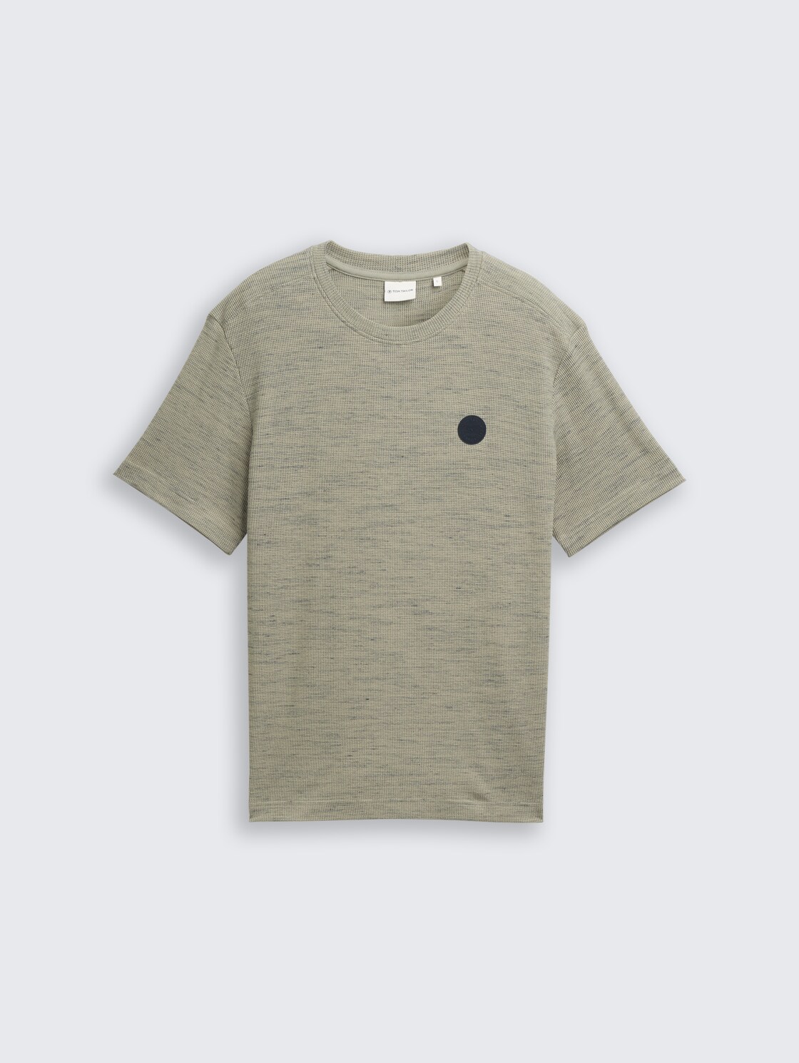 T-Shirt mit Waffelstruktur - olive grey waffle inject - Vorder-Produkt-Ansicht