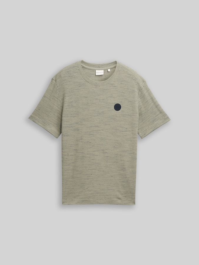 T-Shirt mit Waffelstruktur von Men, olive grey waffle inject