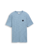 Ausgewählt, T-Shirt mit Waffelstruktur von Tom Tailor, blau