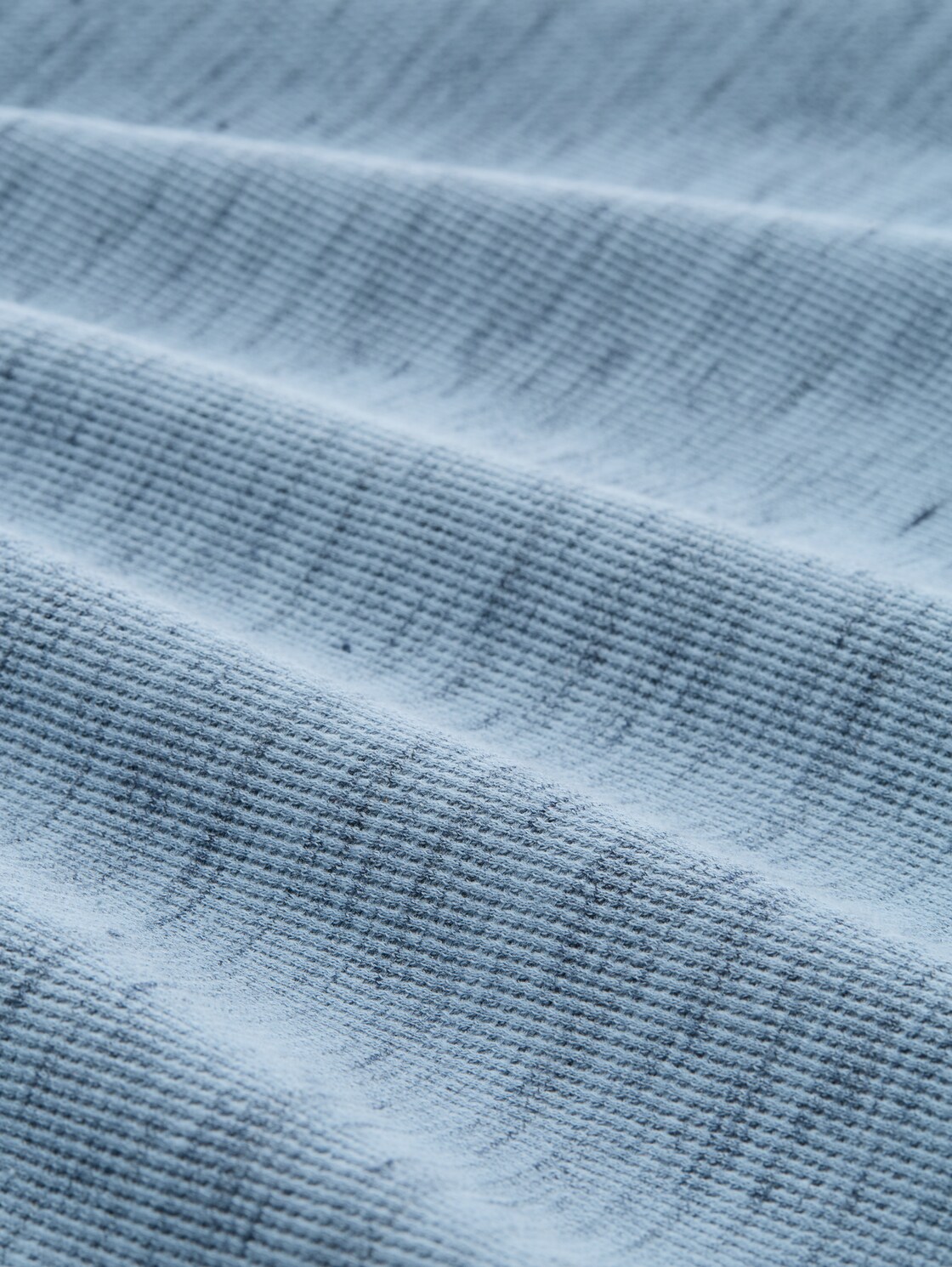 T-Shirt mit Waffelstruktur - blue grey waffle inject - Material-Ansicht