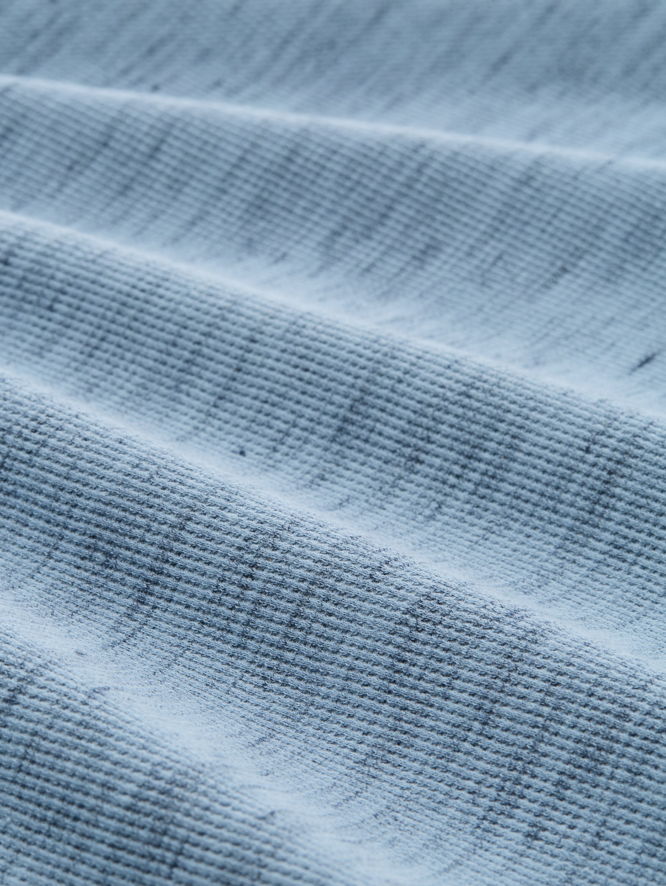 T-shirt met wafelstructuur - blue_grey_waffle_inject - 