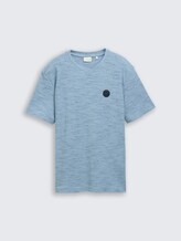 T-shirt à texture gaufrée - blue grey waffle inject - Vue de face du produit