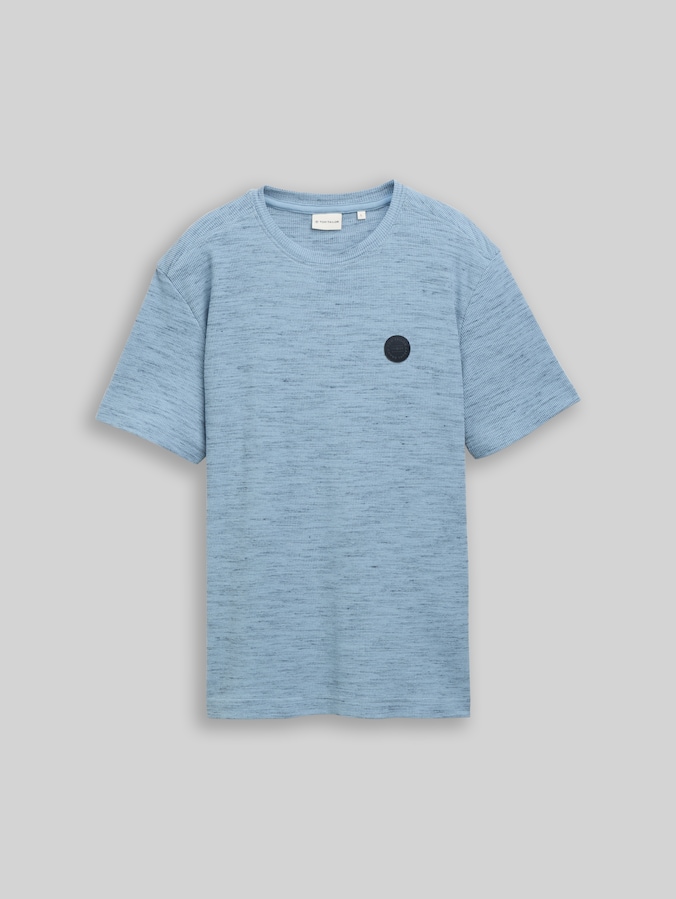 T-Shirt mit Waffelstruktur von Men, blue grey waffle inject