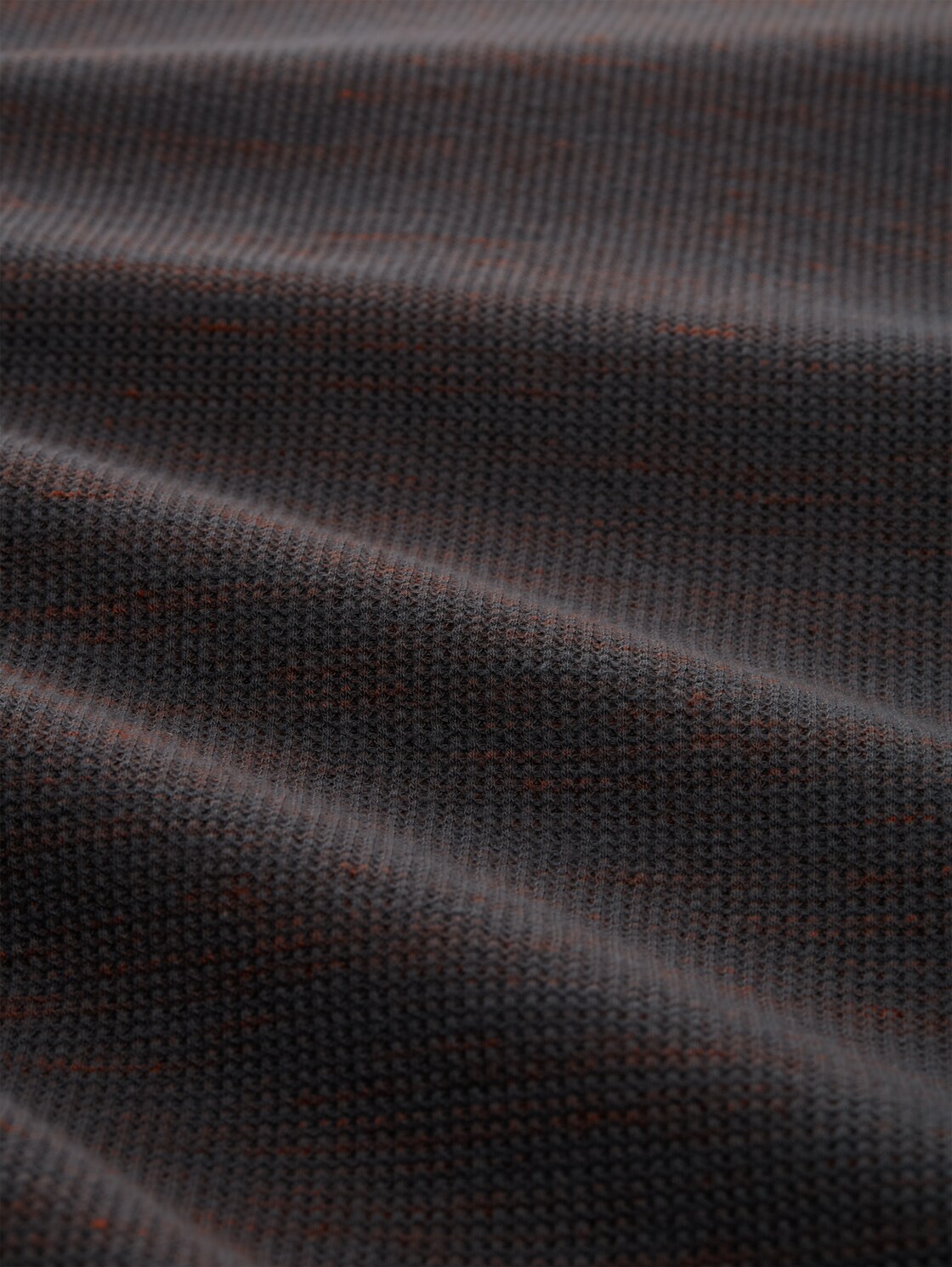 T-Shirt mit Waffelstruktur - grey orange waffle inject - Material-Ansicht