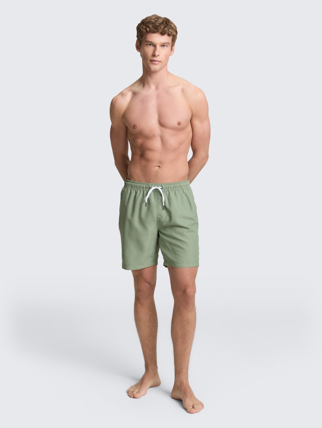 Basic Badeshorts - Sea Spray - Model-Vorderansicht