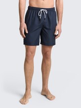 Short de bain uni - sky captain blue - Découpe Vue de face du modèle