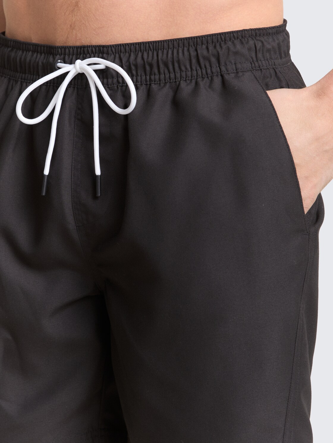 Basic Badeshorts - Black - Detail-Model-Ansicht