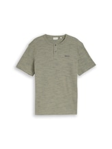Nicht ausgewählt, Henley T-Shirt in Melange-Optik von Tom Tailor, grün
