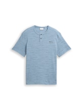 Nicht ausgewählt, Henley T-Shirt in Melange-Optik von Tom Tailor, blau