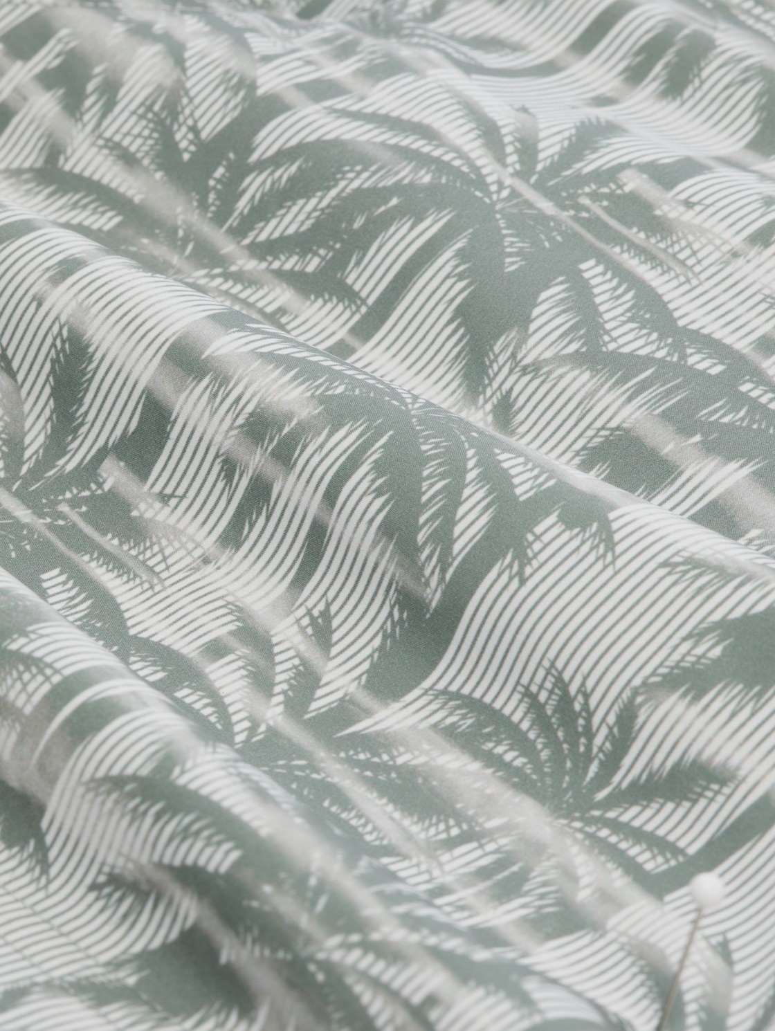 Patterned swim shorts - sea spray stripy palm print - Material view