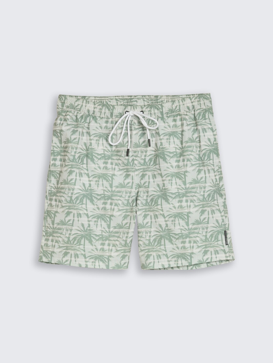 Patterned swim shorts - sea spray stripy palm print - Front product view