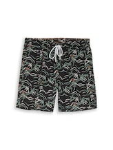 Ausgewählt, Badeshorts mit Muster von Tom Tailor, schwarz