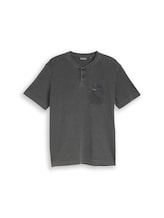 Ausgewählt, Henley T-Shirt mit Brusttasche von Tom Tailor, schwarz