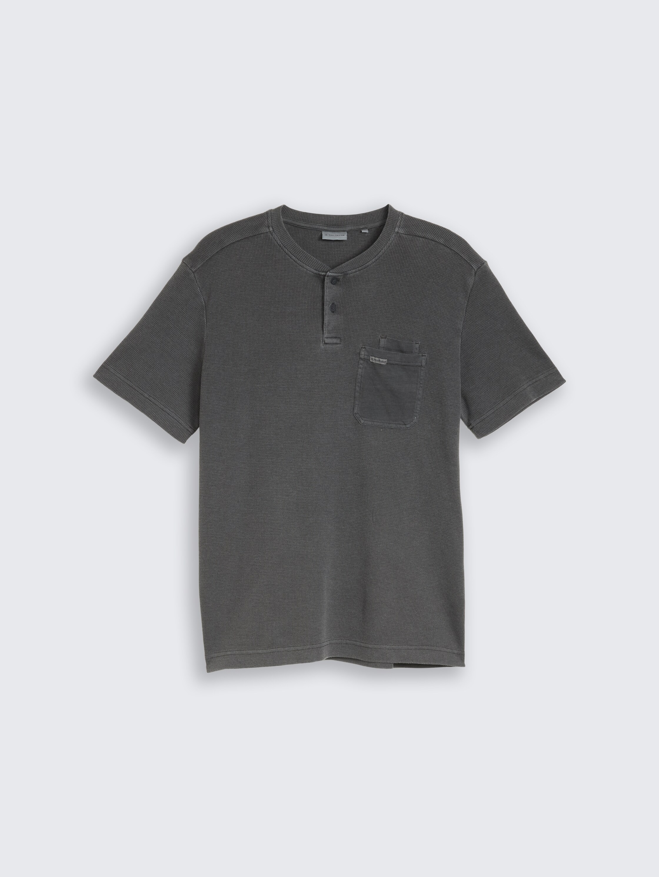 Henley T-shirt met borstzak - tarmac_grey - 