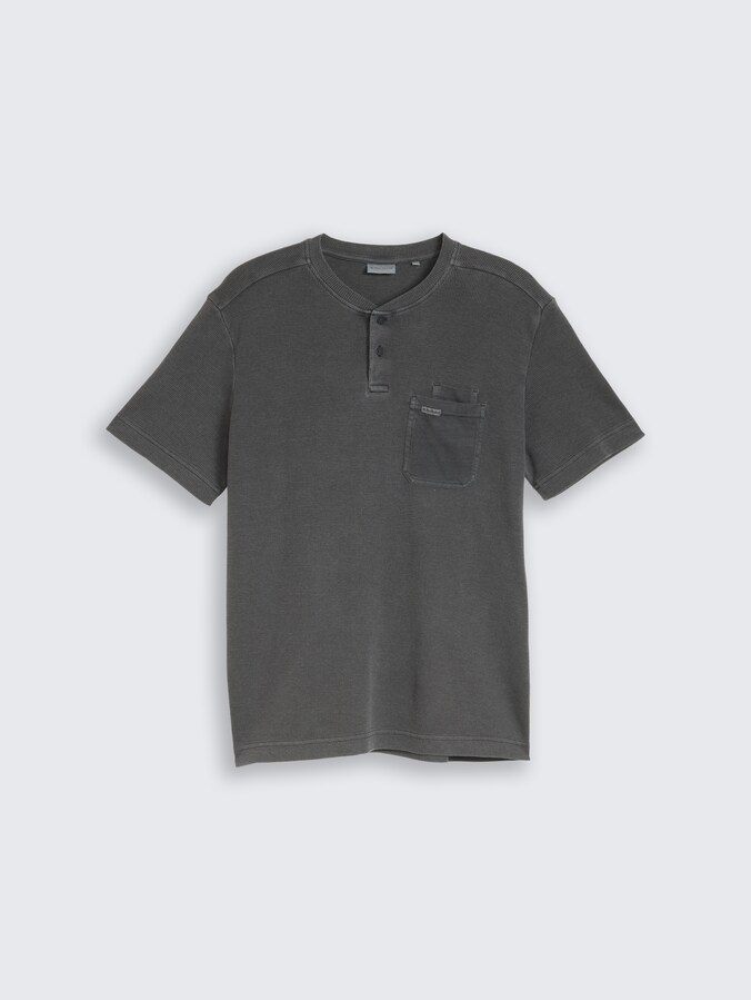 Henley T-Shirt mit Brusttasche von Men, Tarmac Grey