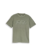 Ausgewählt, T-Shirt mit Waffelstruktur von Tom Tailor, grün