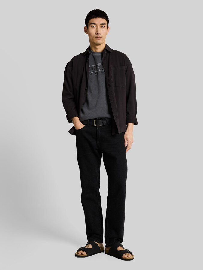 T-shirt met wafelstructuur door Men, Tarmac Grey