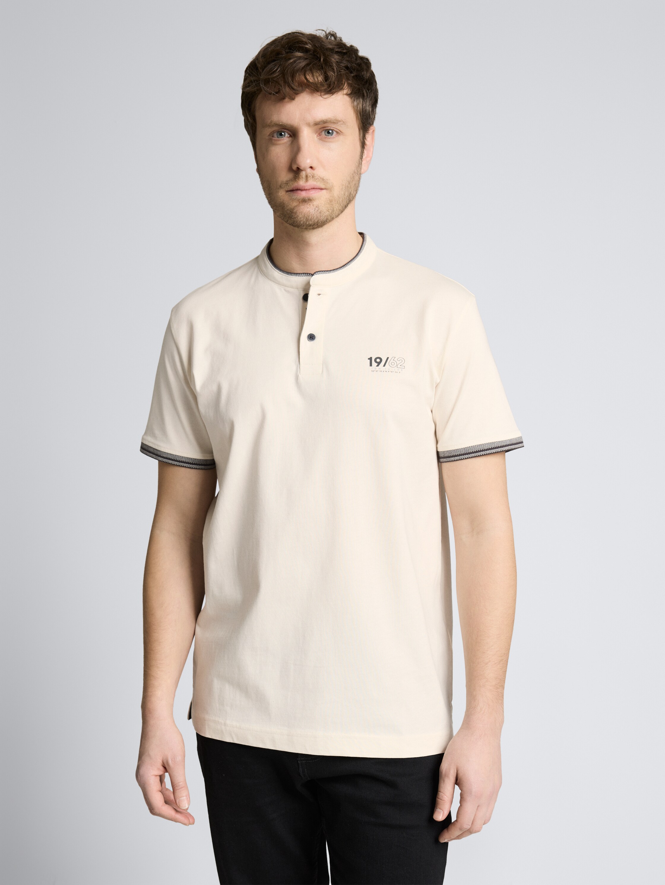 Polo à col montant - Gardenia White