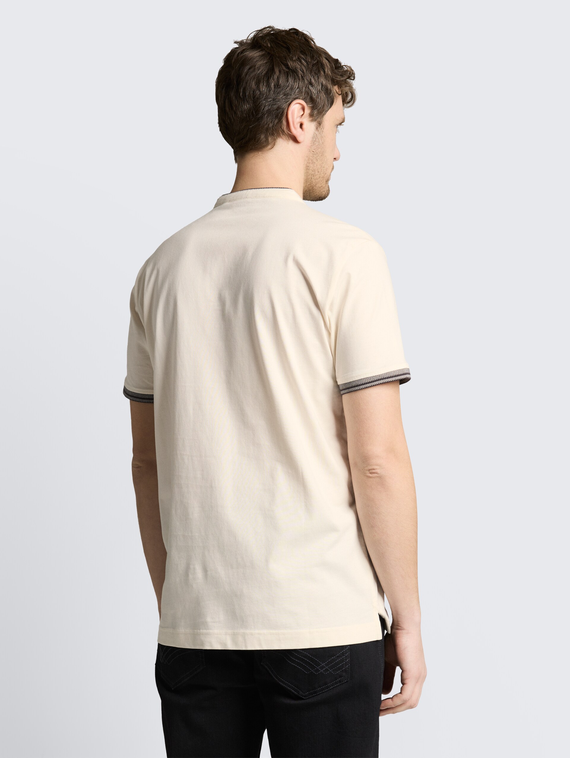 Poloshirt mit Stehkragen - Gardenia White