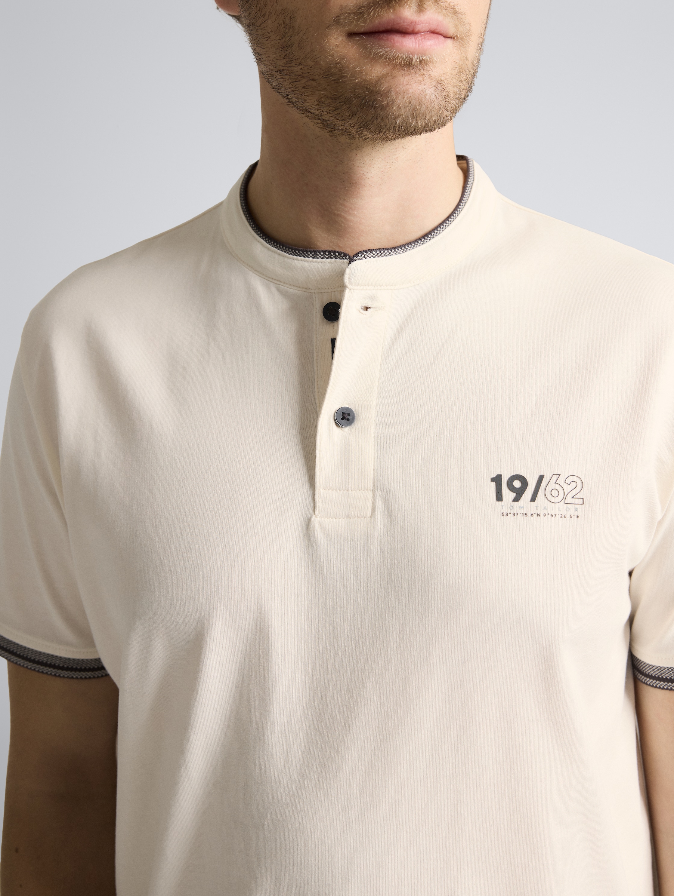 Polo à col montant - Gardenia White