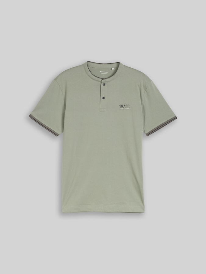 Polo à col montant par Men, Greyish Shadow Olive