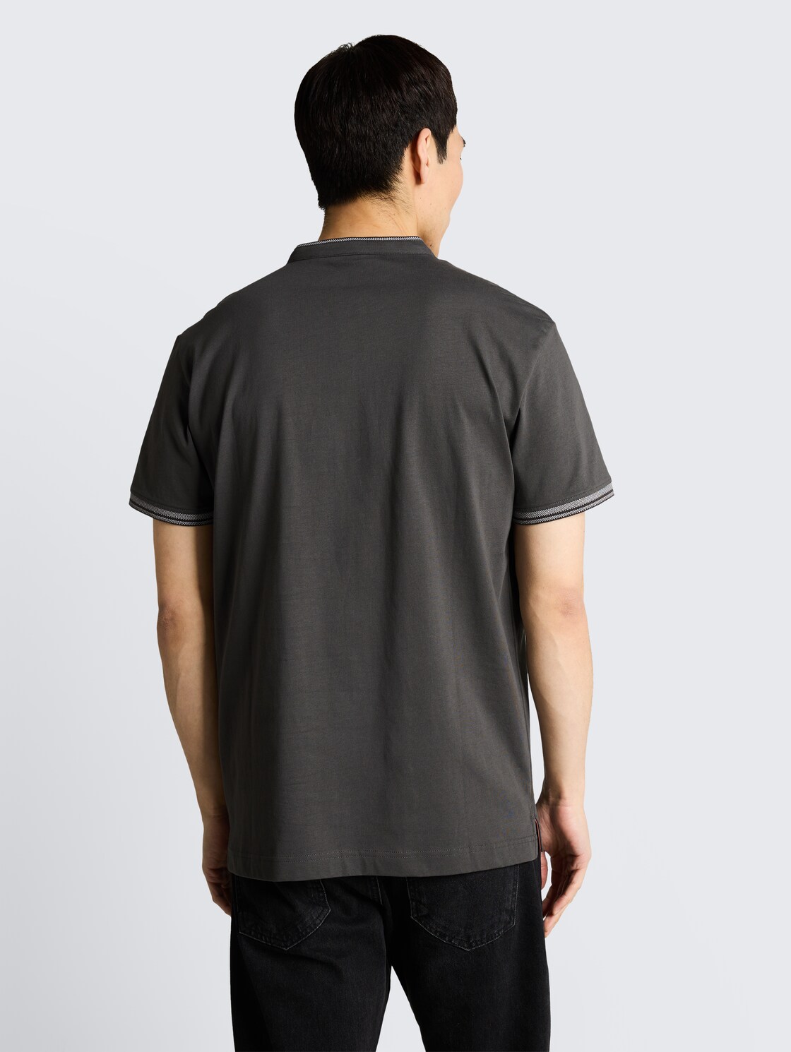 Poloshirt mit Stehkragen - Tarmac Grey