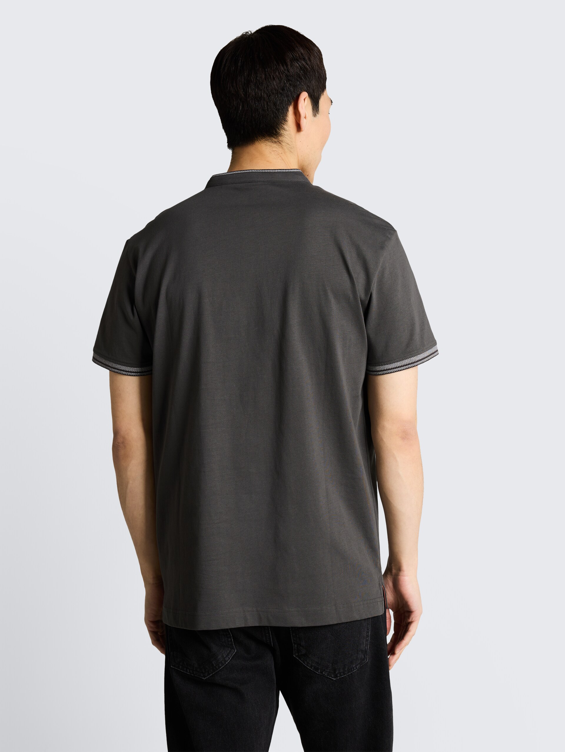 Poloshirt mit Stehkragen - Tarmac Grey