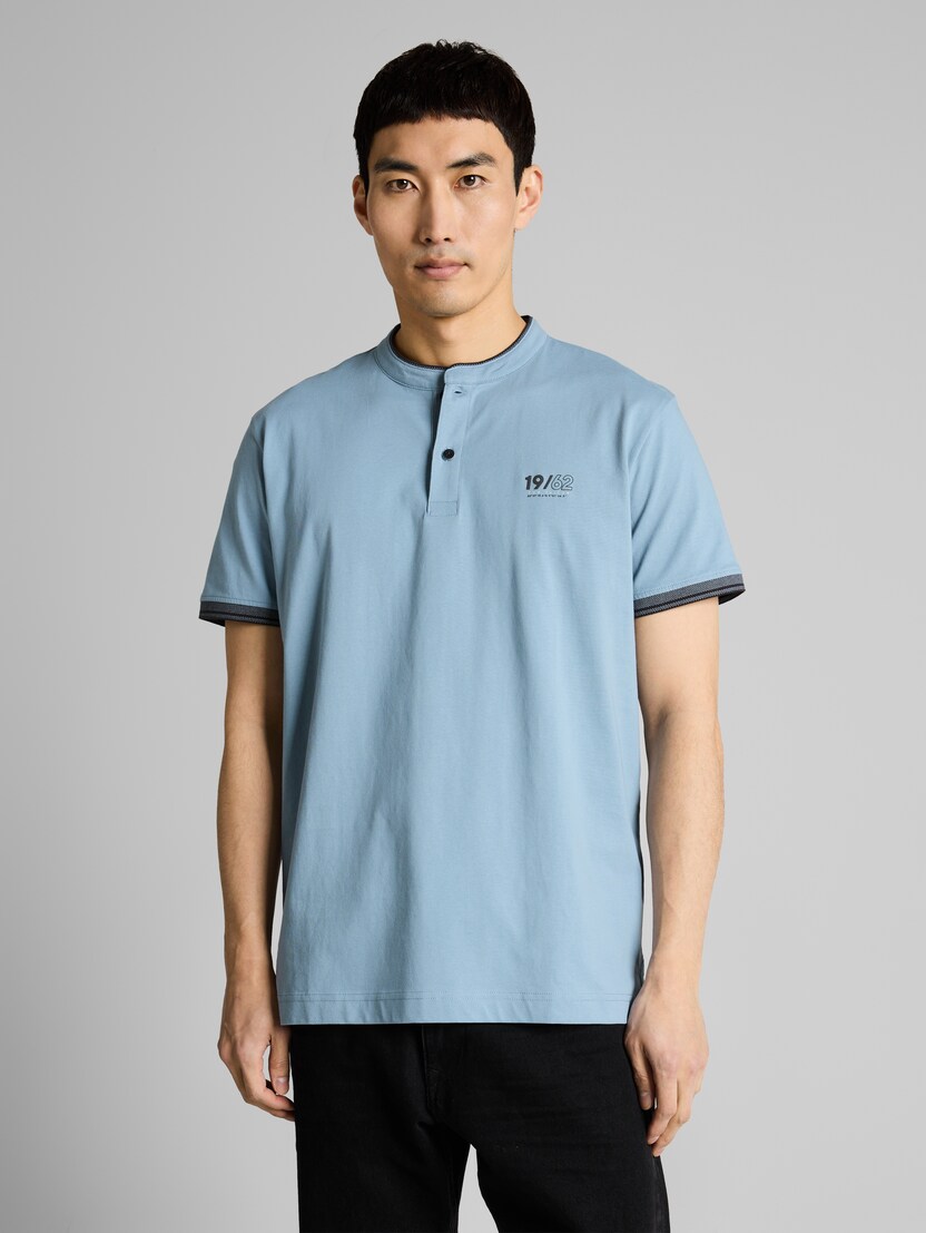 Poloshirt mit Stehkragen von Men, mountain spring blue