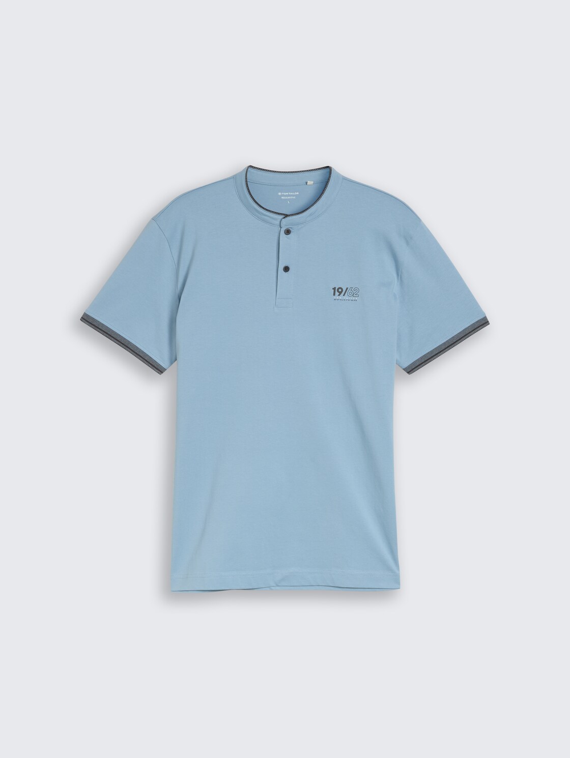 Poloshirt mit Stehkragen - mountain spring blue