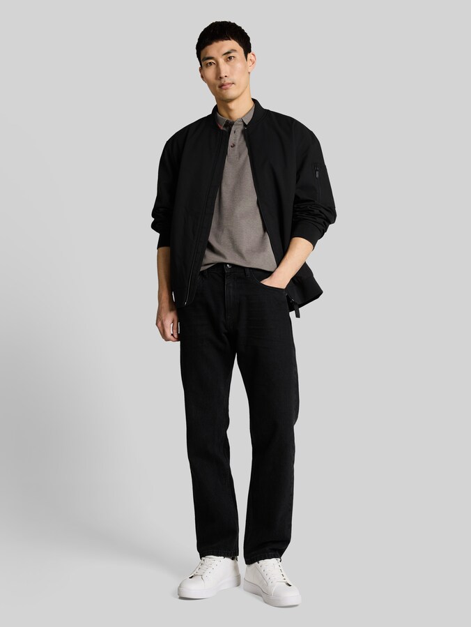 Polo avec poche sur la manche par Men, olive green grey two tone