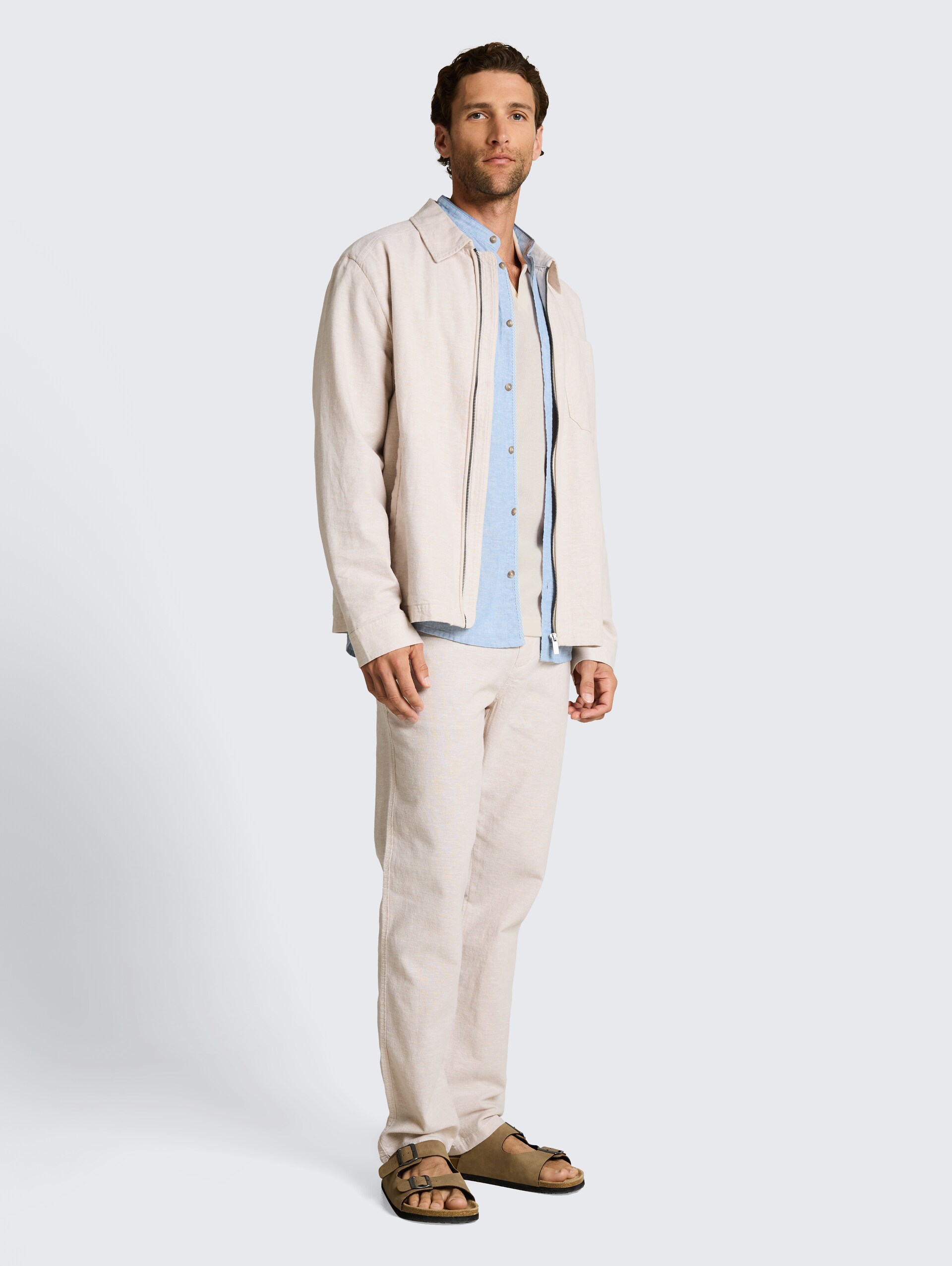 Resort Poloshirt im Used-Look - Gardenia White