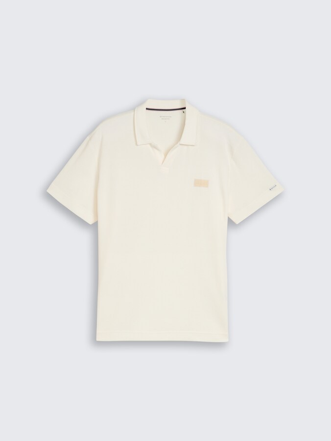 Resort poloshirt in used-look door Men, Gardenia White