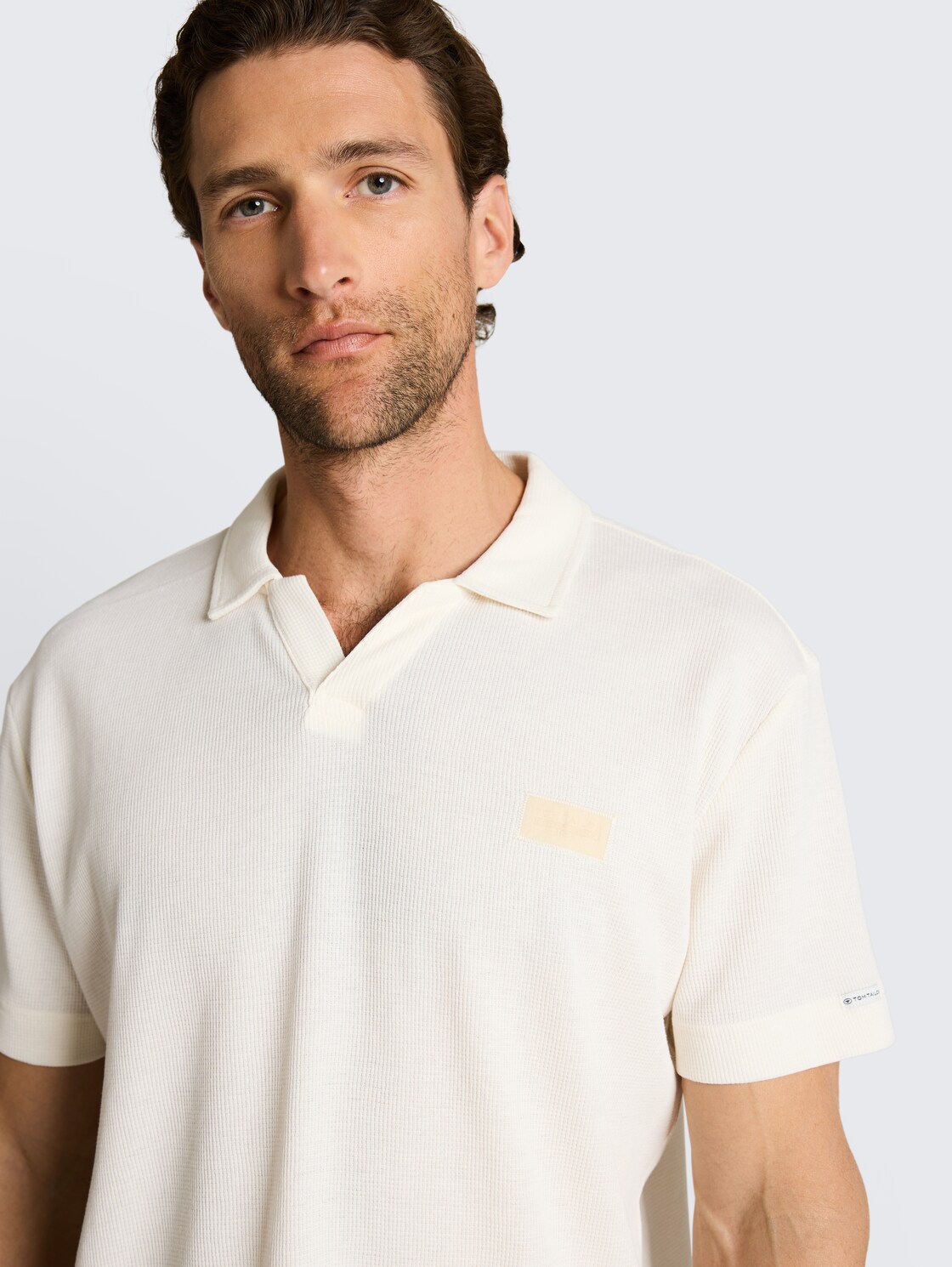 Resort Poloshirt im Used-Look - Gardenia White