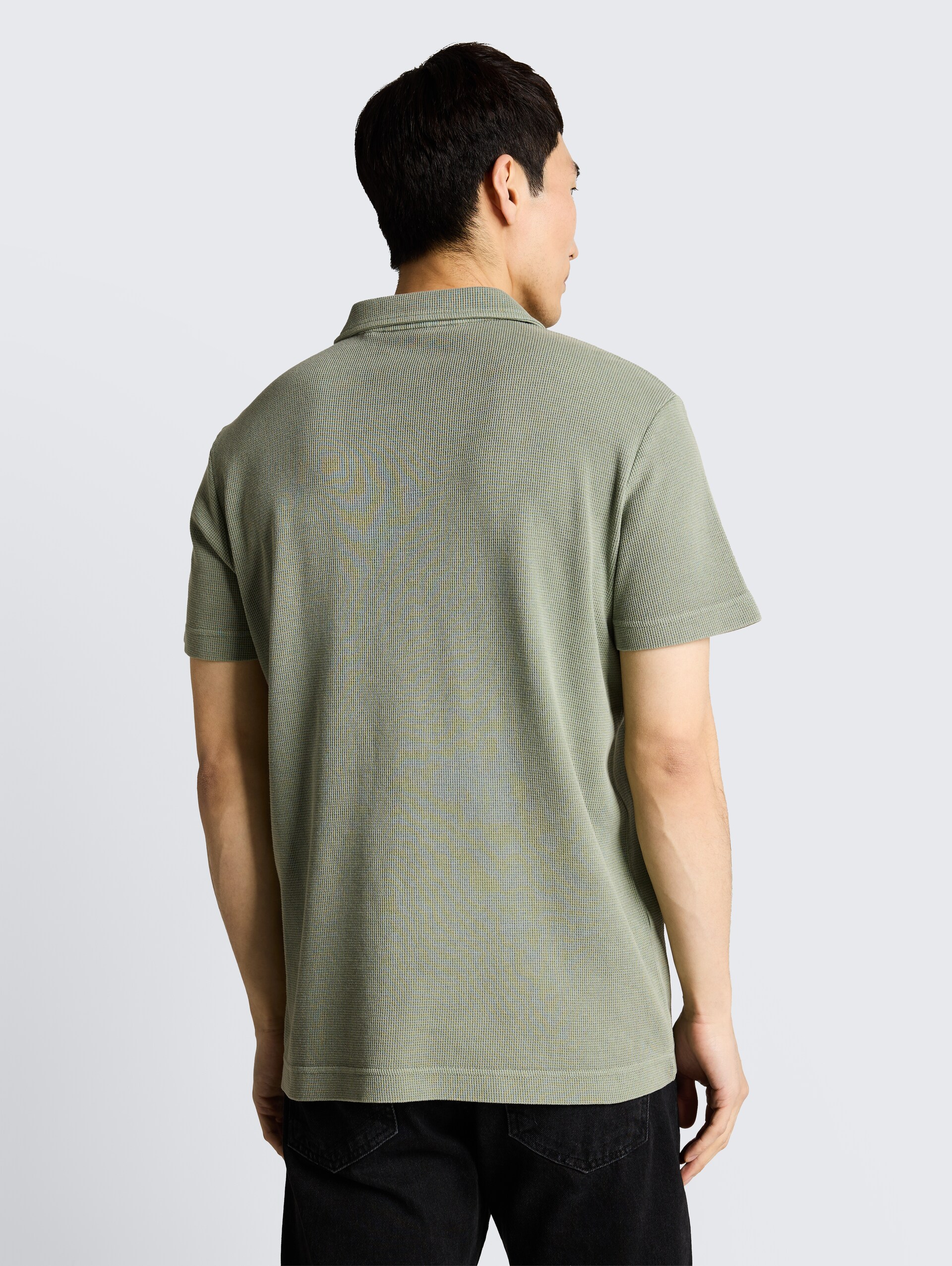 Resort poloshirt in used-look - Greyish Shadow Olive