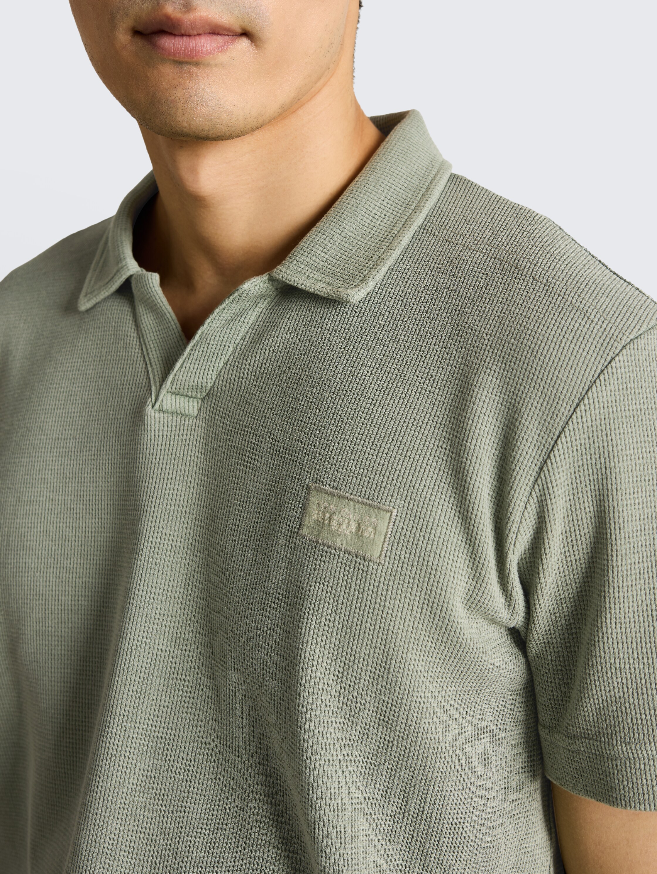 Resort poloshirt in used-look - greyish_shadow_olive - 