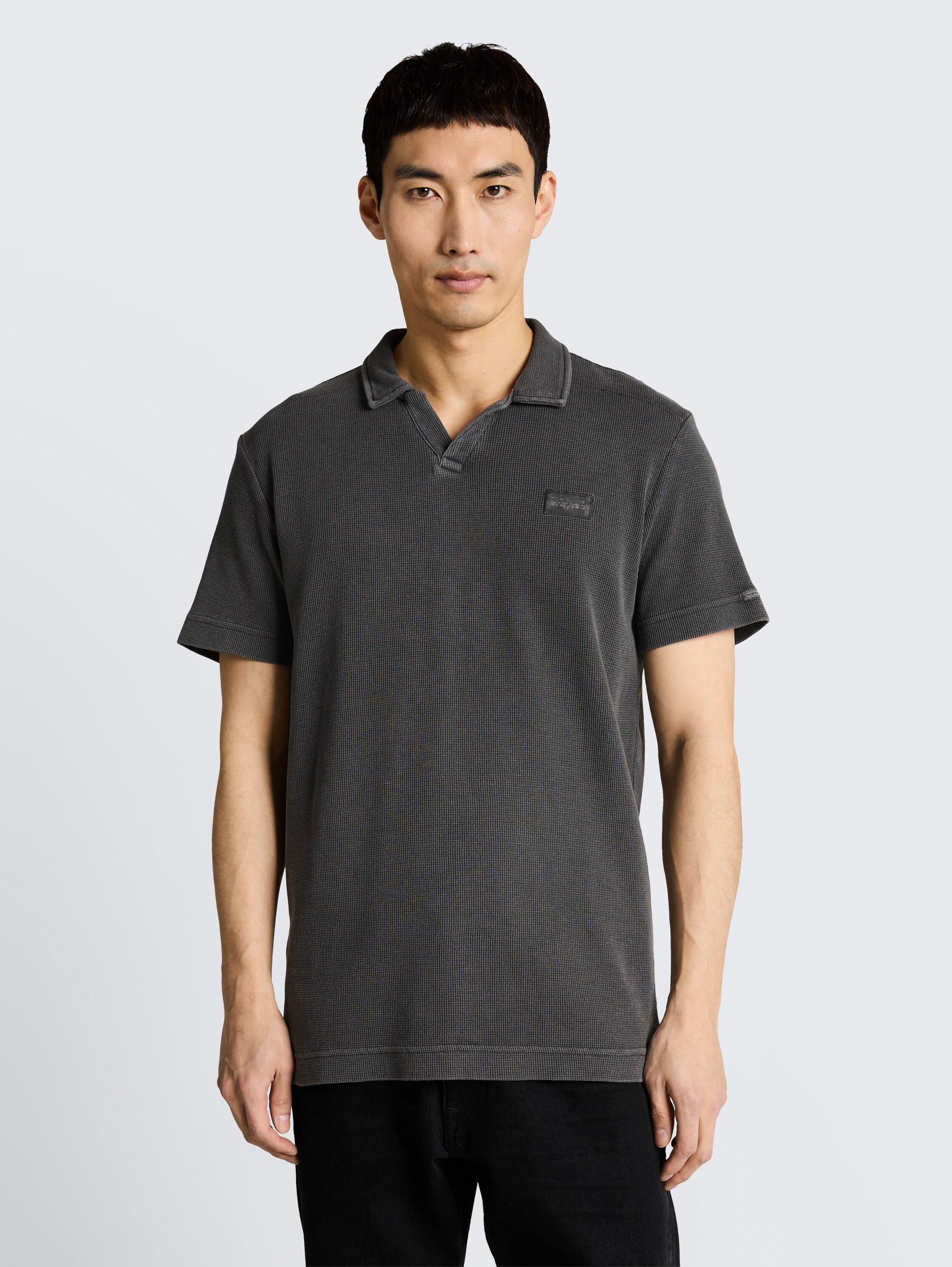 Resort poloshirt in used-look - tarmac_grey - 
