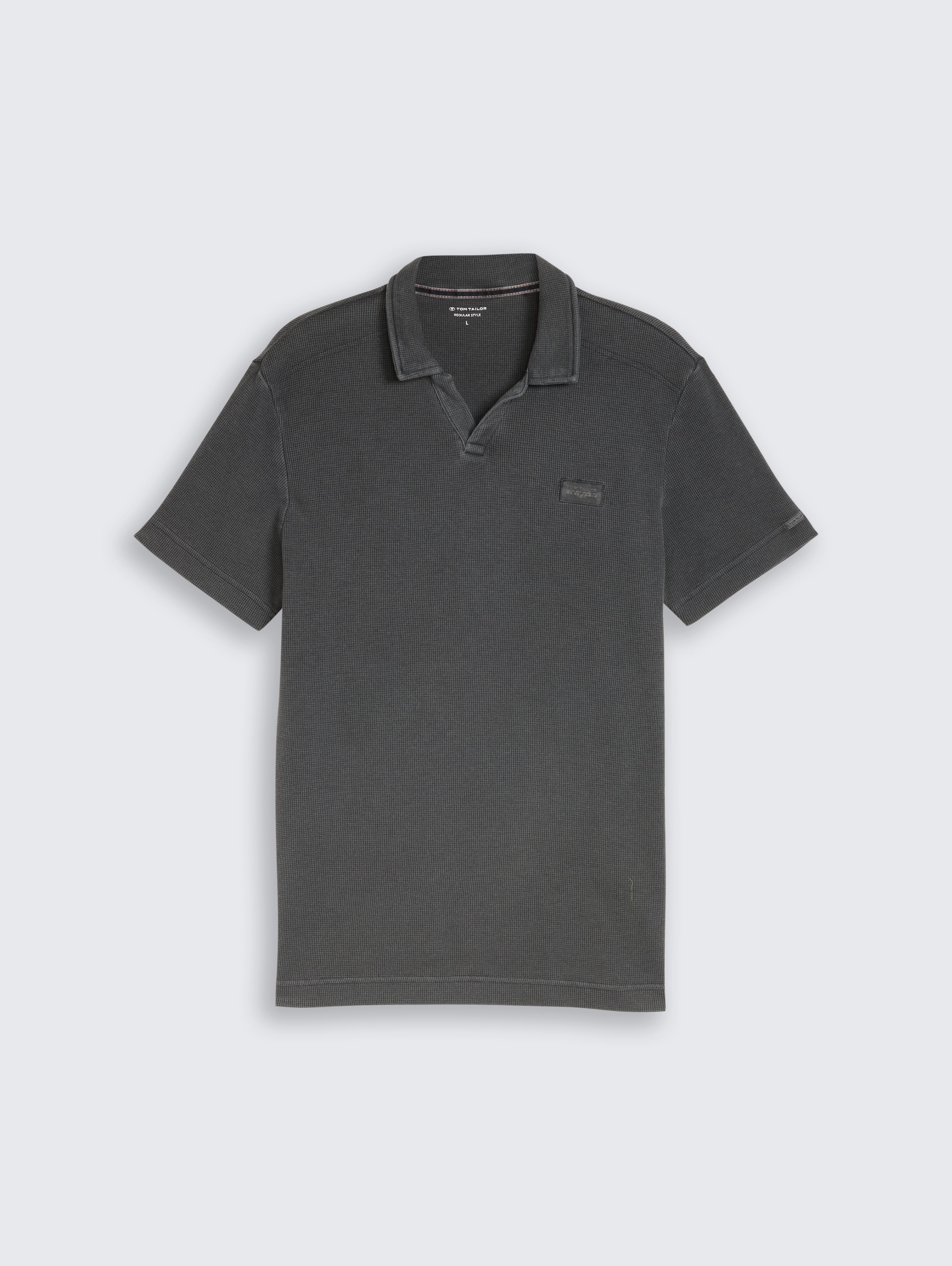 Resort poloshirt in used-look door Men, Tarmac Grey