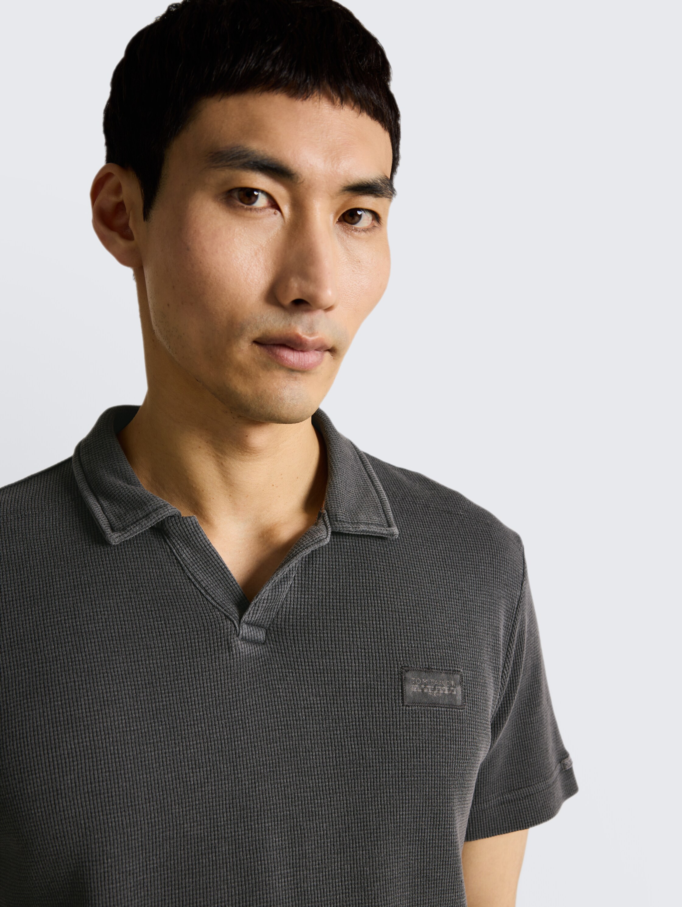 Resort poloshirt in used-look - tarmac_grey - 